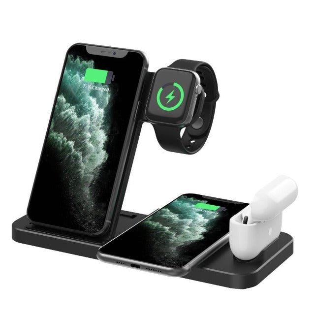 Space-Saving 4-in-1 Fast Wireless Charger