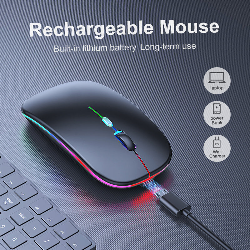 RGB Bluetooth Keyboard and Mouse Rechargeable Wireless Backlight